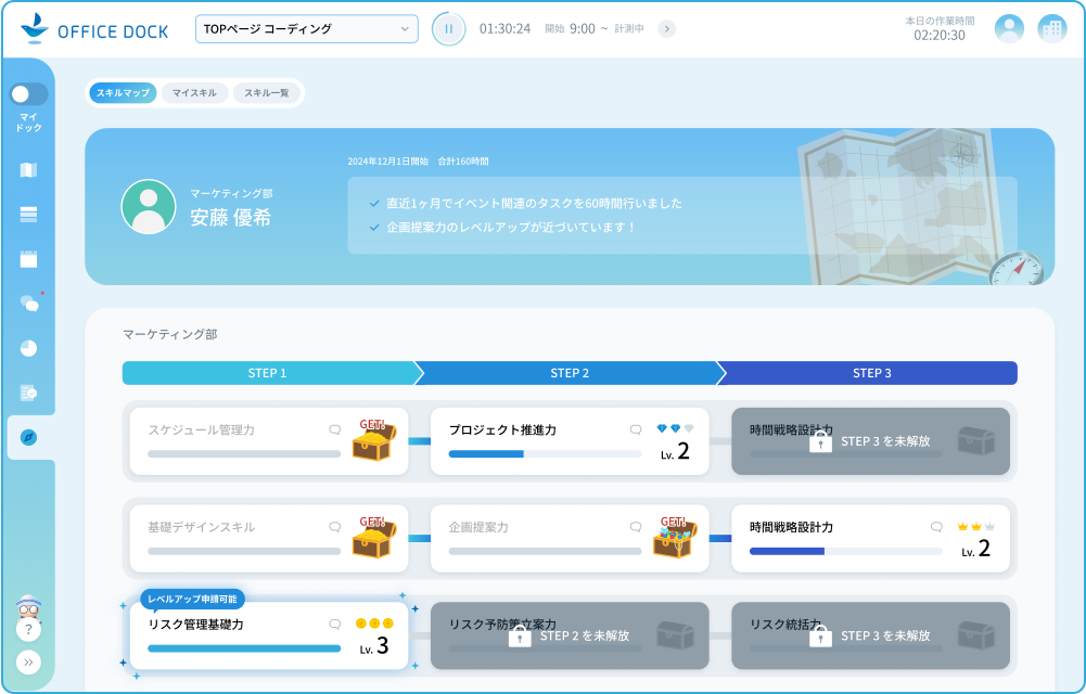 アプリ画面 スキルマップ