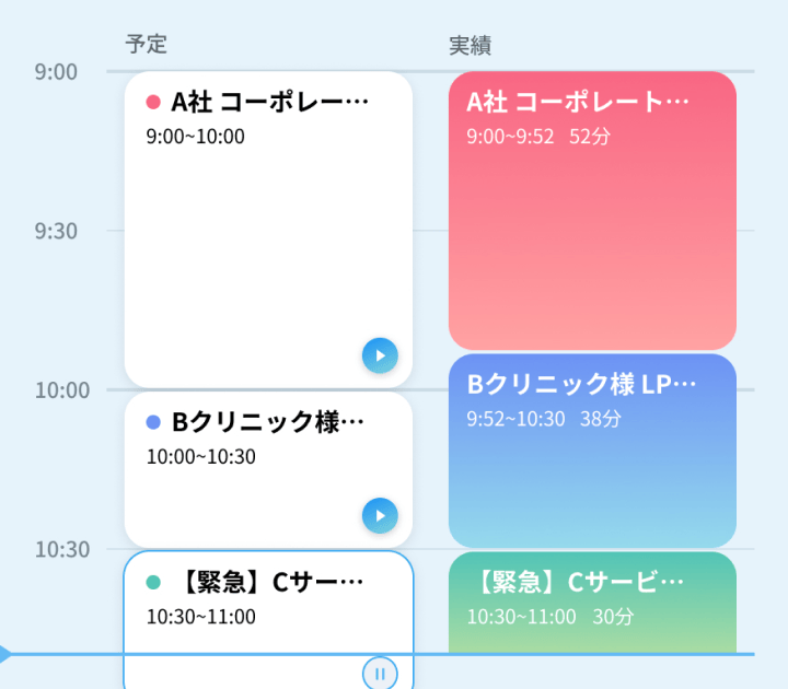 オフィスドックアプリ画面 スケジュールを作成